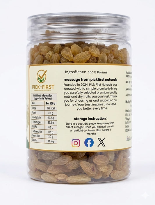 Pick First Naturals Premium Raisins – 400g