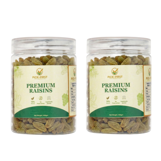 Premium Green Raisins - Pack of 2 (400gm )