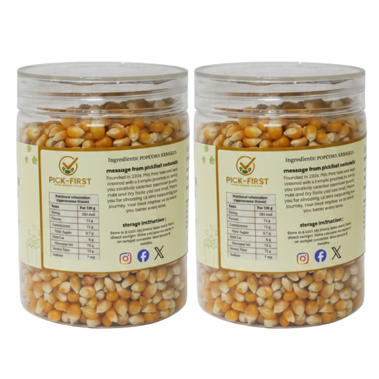 Pick First Naturals Popcorn Kernels – 1kg(pack of 2 500gm )