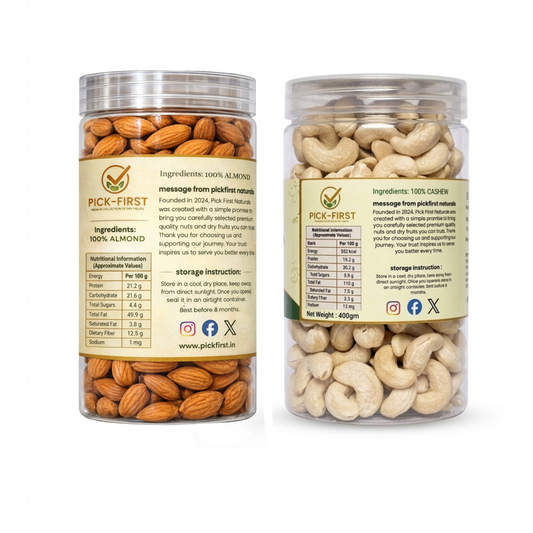 Almonds & Cashews Combo Pack (800g)