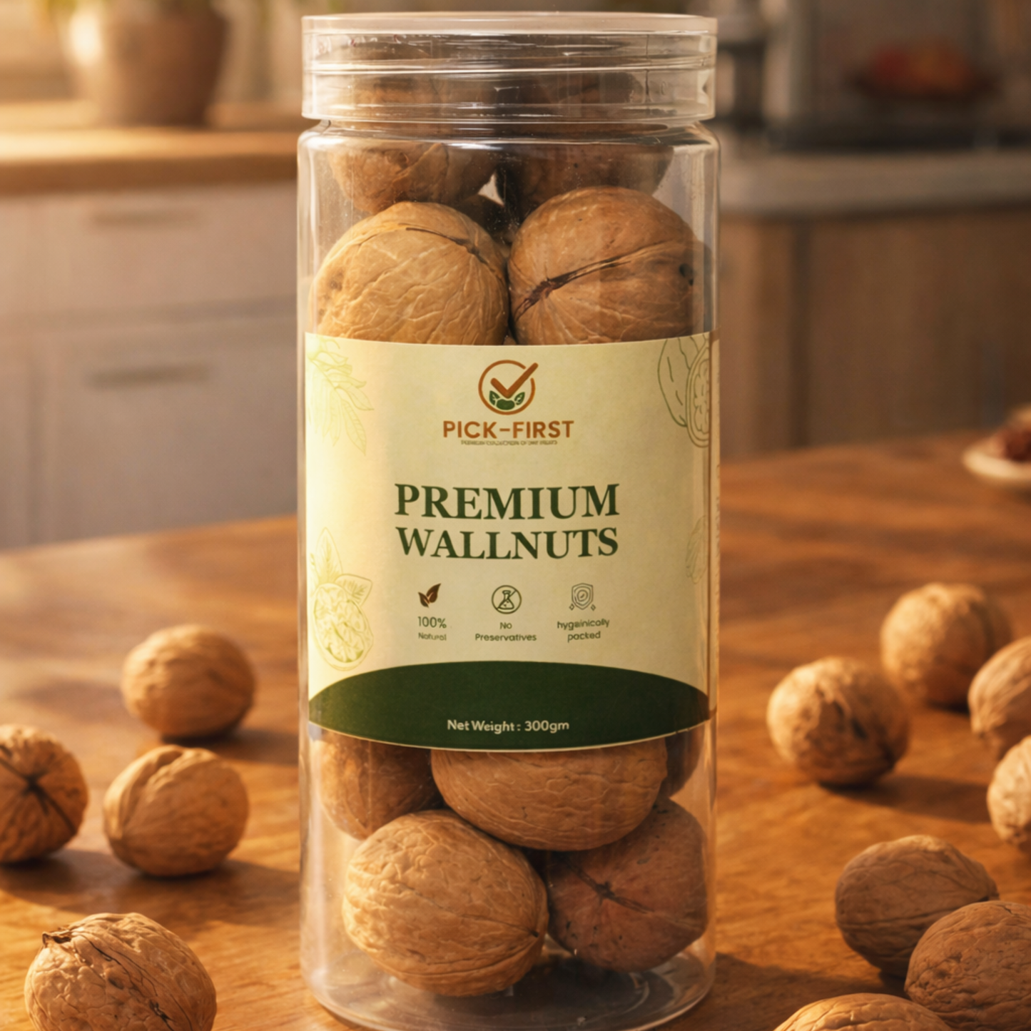 Pick First Naturals Whole Walnuts – 300gm